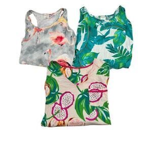 Soma bundle /lot 3 soma novelty print fun flamingo leaf pullover dresses medium